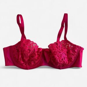 Victoria's Secret Hot Pink Lace Bra 36C